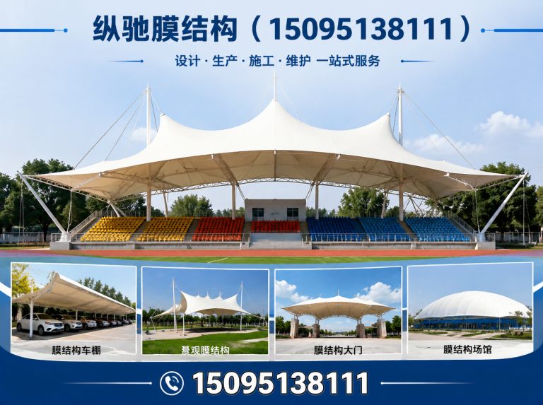 高密市膜结构车棚展示图
